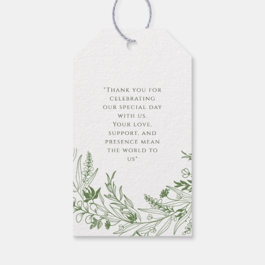 Nature  Inspired  Minimalist Monogram Cadeaulabel (Achterkant)