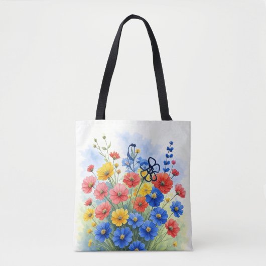 Nature inspired reusable bag  tote bag (Voorkant)