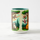 Nature-Inspired Tree and Animals Ceramic Mug Mok (Midden)