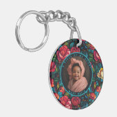 Nature-inspired Unique Gifts For Men Floral Rose Sleutelhanger (Voorkant Links)