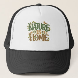 Nature Is Home Eco Nature Lover Hat Trucker Pet