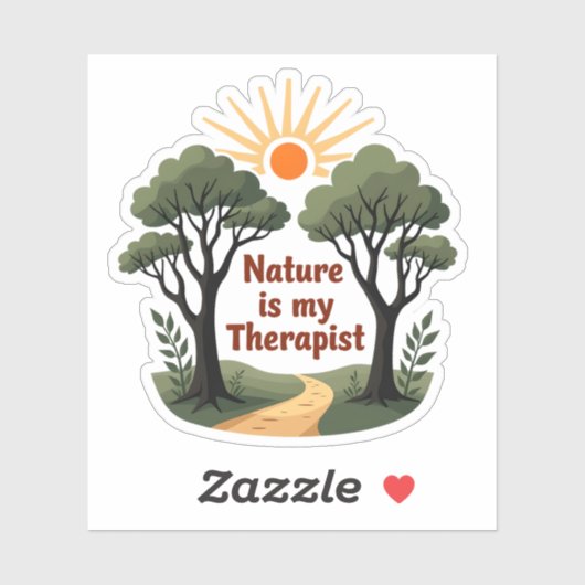 Nature is my therapist - Wanderlust Sticker (Vel)