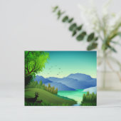 Nature Landscape Illustration-46855 Briefkaart (Staand voorkant)