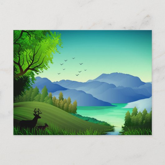 Nature Landscape Illustration-46855 Briefkaart (Voorkant)