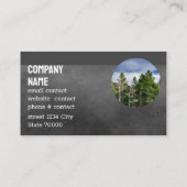 nature landscape pine trees on charcoal gray visitekaartje (Achterkant)