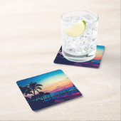 Nature Landscape with Pool Palm Trees-25925 Kartonnen Onderzetters (Insitu)