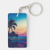 Nature Landscape with Pool Palm Trees-25925 Sleutelhanger (achterkant)
