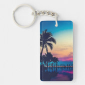 Nature Landscape with Pool Palm Trees-25925 Sleutelhanger (Voorkant)