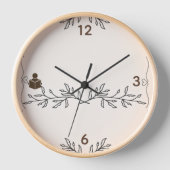 Nature Meets Time – Custom Wood Frame Wall Clock (Voorkant)
