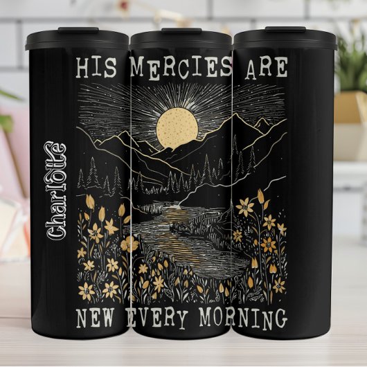 Nature Mercies New Every Morning Graphic Thermosbeker