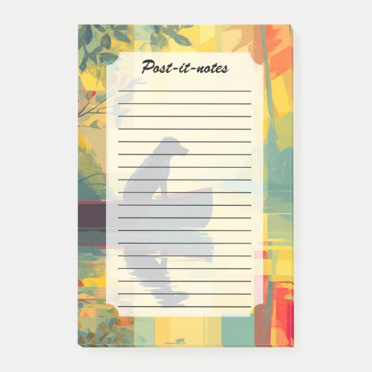Nature Minimalist Black Labrador Canoe Post-it® Notes (Voorkant)