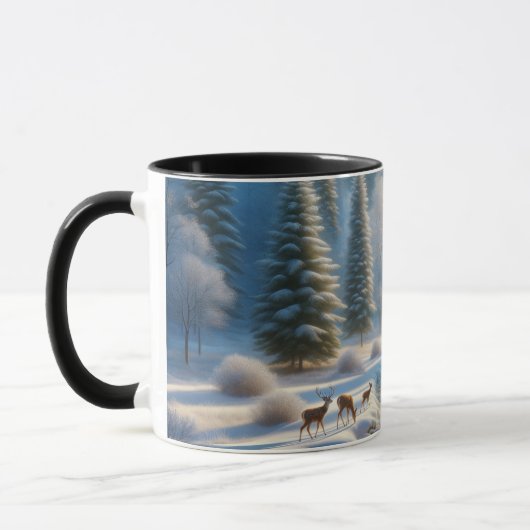 Nature Mug, Deer, Winter Scene, wildlife coffee mu Mok (Links)