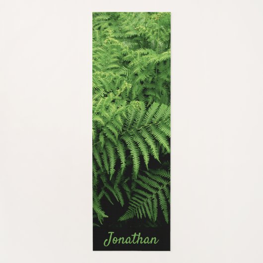 Nature Print Fern Frond with Name Yogamat (Voorkant)