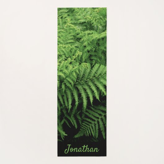 Nature Print Fern Frond with Name Yogamat (Achterkant)