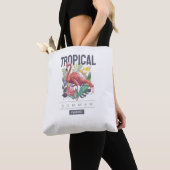 nature print phrase tropical summer paradise tote bag (Dichtbij)