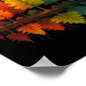 Nature Reflection Forest Trees Outdoor Wildlife Hi Poster (Hoek)