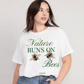 Nature Runs On Bees - Eco-Friendly Bumblebee Tri-Blend Shirt