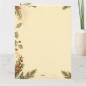 Nature’s Christmas – Minimal Botanical Holiday  Kaart (Achterkant)