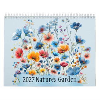 Nature’s Garden 2027 Wall Calendar 12 Months Kalender
