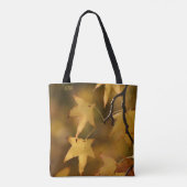 Nature’s Golden Light Botanical Christmas Monogram Tote Bag (Achterkant)
