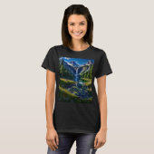 Nature Scene Mountains Waterfalls Lake Pond Trees  T-shirt (Voorkant volledig)