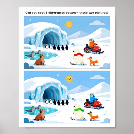 Nature Scene Spot the Difference Puzzle Poster for (Voorkant)