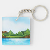 Nature Scenery with River Tank-22805 Sleutelhanger (Achterkant)
