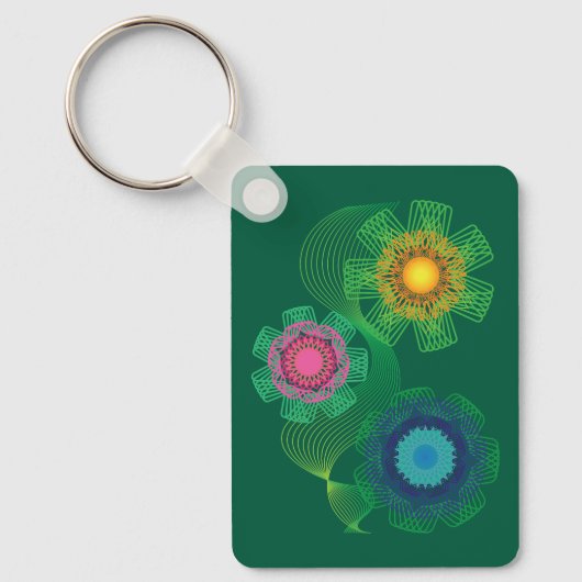 Nature Shapes and Lines Patterns  Sleutelhanger (Voorkant)