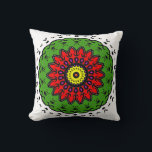 Nature Spirit Zen Kussen<br><div class="desc">Transform your living space with the Nature Spirit Zen mandala pillow. Featuring a striking organic pattern in lush green and vibrant red,  this professional design adds a bold yet harmonious touch of modern art to any sofa or bed."</div>