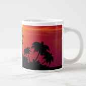 Nature Sunset Palm Trees illustration Grote Koffiekop (Rechts)