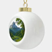 Nature, the silent guardian of life. keramische bal ornament (Rechts)