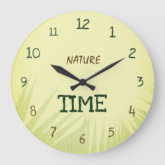 Nature Time Botanical Soft Green Grote Klok (Voorkant)