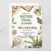 Nature Trail Birthday Invitation Kaart (Voorkant / Achterkant)