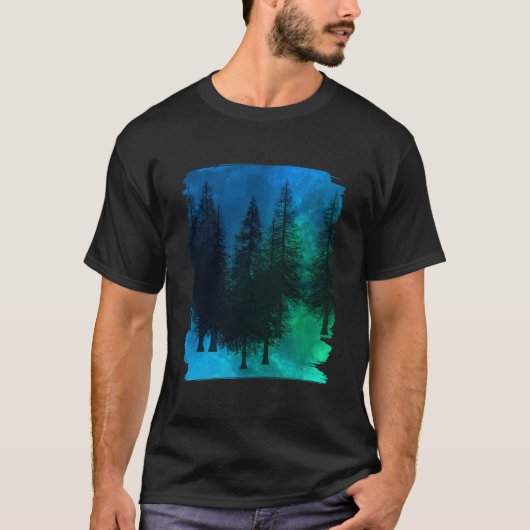 Nature Trees Landscape Wildlife Outdoor Night Fore T-shirt (Voorkant)