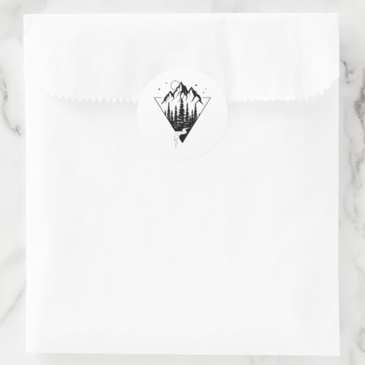 Nature Triangle Monogram Ronde Sticker (Tas)