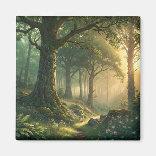 Nature View Forest Magneet 2in Rechthoekig Design