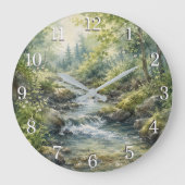 Nature Wall Clock — Botanical & Landscape Design Grote Klok (Voorkant)