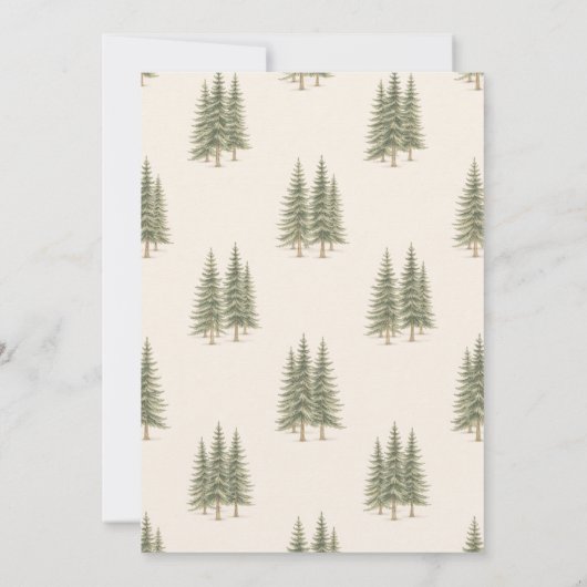 Nature Wedding with Pine Trees Mountain Landscape Kaart (Achterkant)