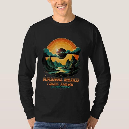 Nature Wildlife Total Solar Eclipse 2024 Durango M T-shirt (Voorkant)