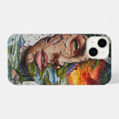 “Nature Within – Artistic Woman & Mountain River L iPhone Hoesje (Achterkant horizontaal)