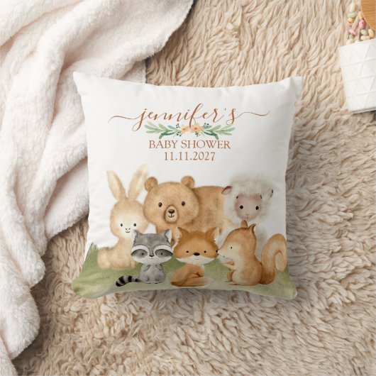 Nature Woodland Animals Baby Kussen (Deken)