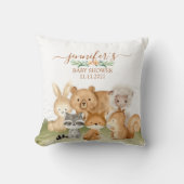 Nature Woodland Animals Baby Kussen (Voorkant)