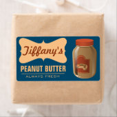 Naturel | Biologische pindakaas | Handgemaakte bot Etiket (Insitu)