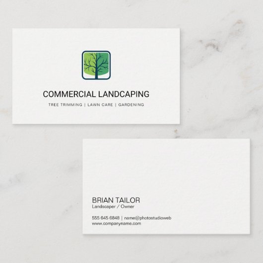 Naturel | Bomen | tuinieren | landschapsarchitectu Visitekaartje (Voorkant / Achterkant)