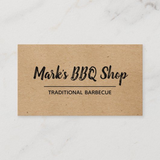 Naturel | Indeling | BBQ Visitekaartje (Voorkant)