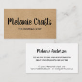 Naturel | Kunst en ambacht Visitekaartje (Voorkant / Achterkant)