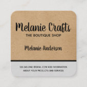 Naturel | Kunsten en ambachten / Grijze textuur Tr Vierkante Visitekaartje (Voorkant)