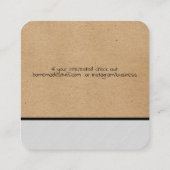 Naturel | Kunsten en ambachten / Grijze textuur Tr Vierkante Visitekaartje (Achterkant)