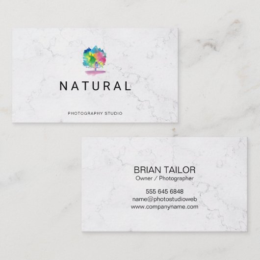 Naturel | Waterverf Visitekaartje (Voorkant / Achterkant)