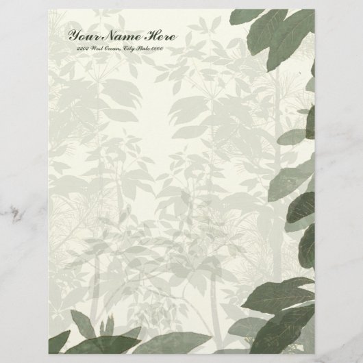 Naturen Beauty Linen Letterhead Stationery (Voorkant)